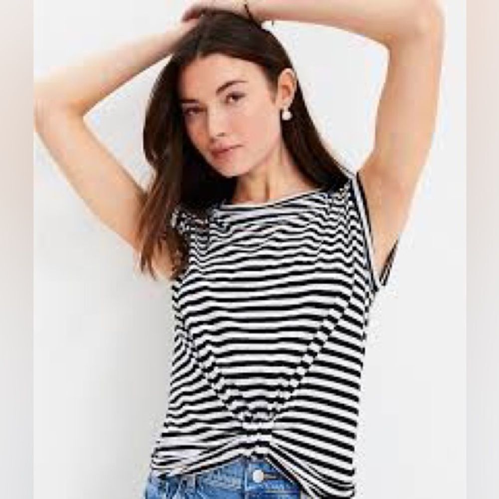 Loft Striped Knotted Muscle T-Shirt